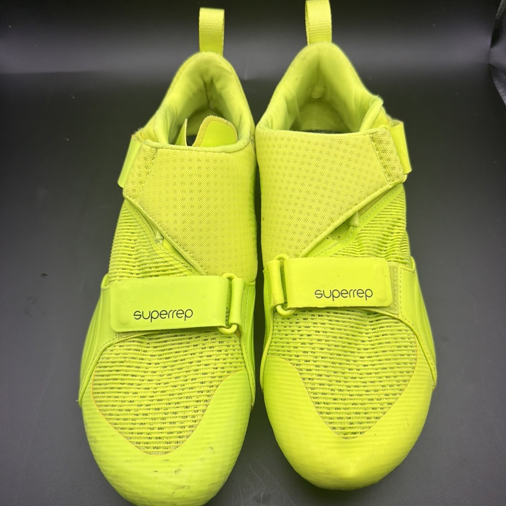 Nike SuperRep Cycle Road Cycling Shoes Yellow Hook & Loop Mens US 10